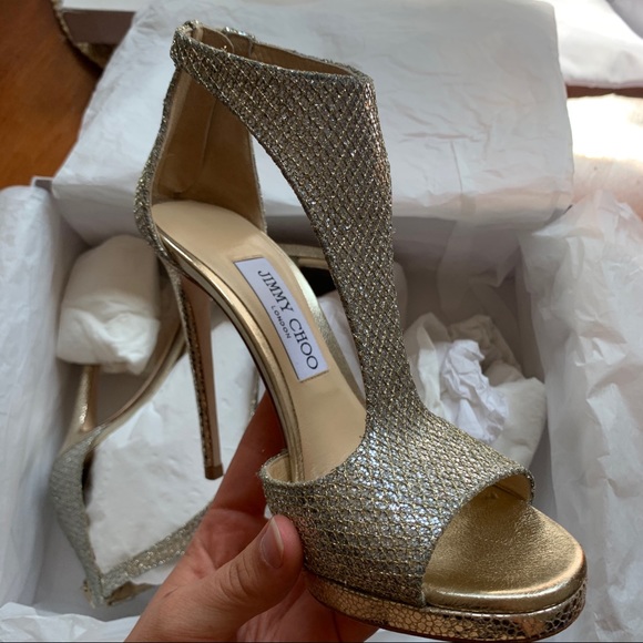 Jimmy Choo Champagne Gold Lana Heel